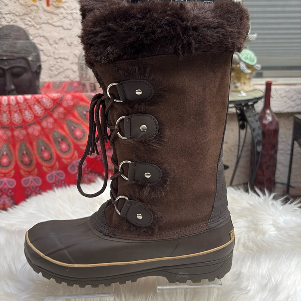 🤎🤎BROWN LEATHER KHOMBU WATERPROOF SNOW BOOTS🤎🤎